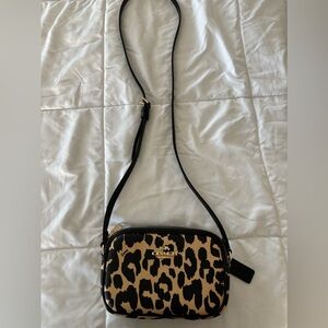 Coach mini Jamie camera bag in signature leopard print canvas